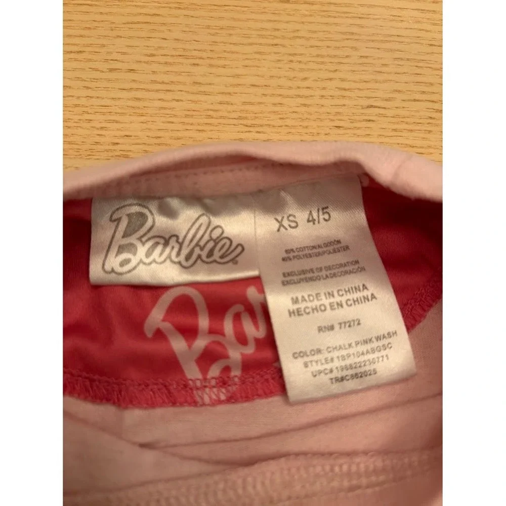 Barbie Girls Chalk Pink Not My First Rodeo Graphic T-Shirt XS 4/5 1BP104ABGSC